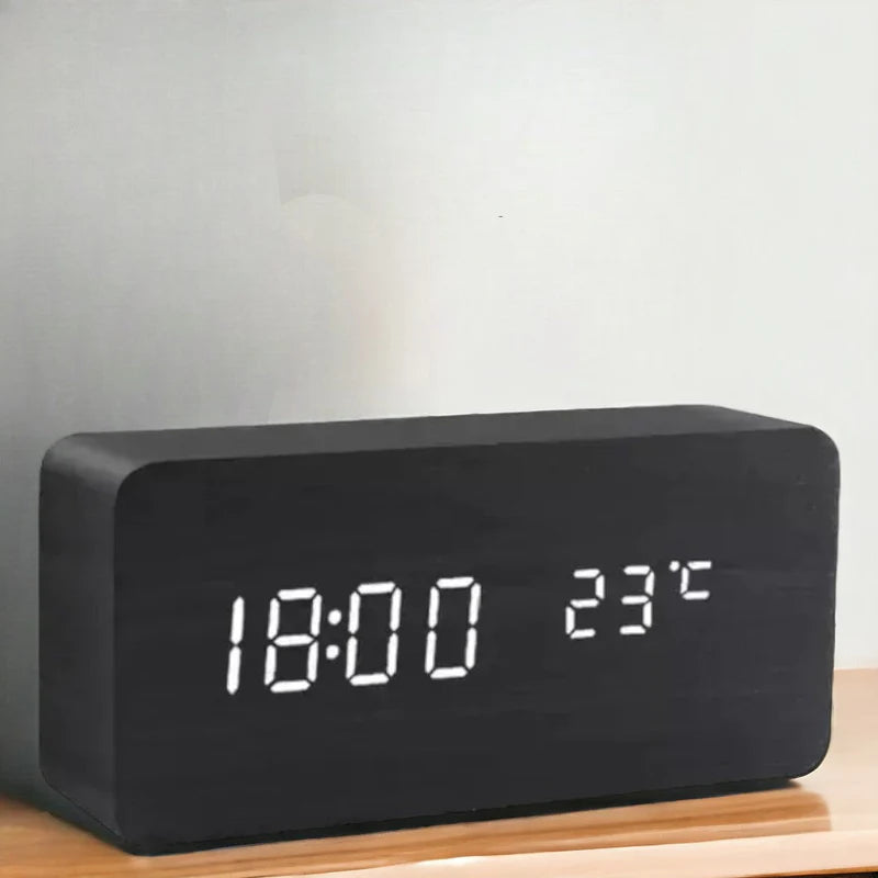 Réveil - WoodWatch - Affichage LED - Commande Vocale