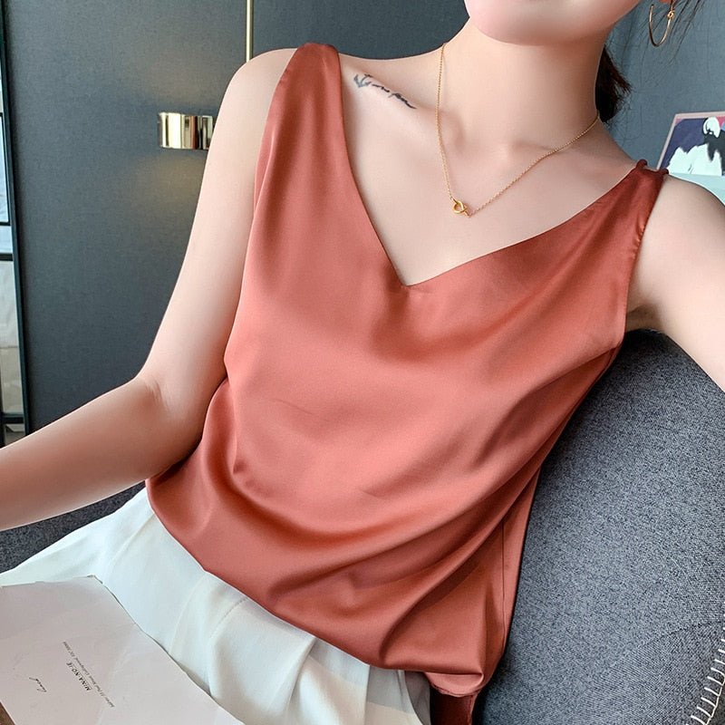 Claire | Top Sans Manches À Encolure En V Pour Femmes