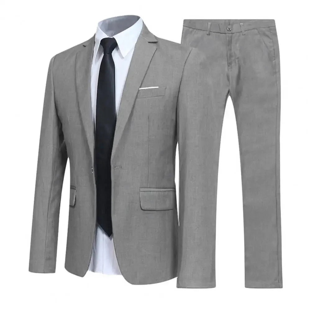 Costume d'Été Léger pour Homme – Deux-Pièces avec Veste et Pantalon pour Mariage, Bureau et Événements - Max