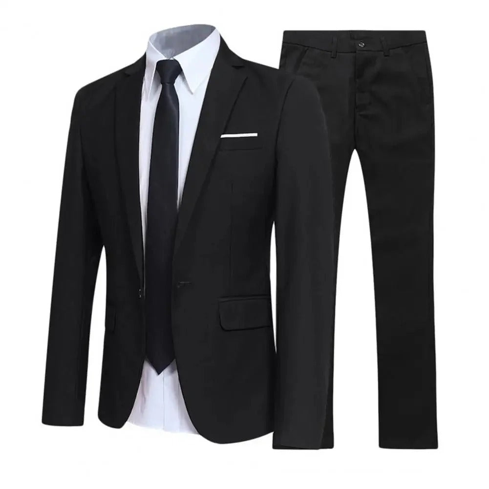 Costume d'Été Léger pour Homme – Deux-Pièces avec Veste et Pantalon pour Mariage, Bureau et Événements - Max