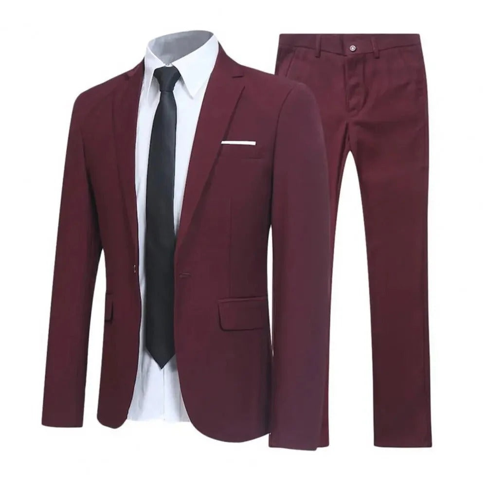 Costume d'Été Léger pour Homme – Deux-Pièces avec Veste et Pantalon pour Mariage, Bureau et Événements - Max