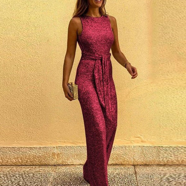 Glitzer Jumpsuit – Brillance et Élégance - Clara